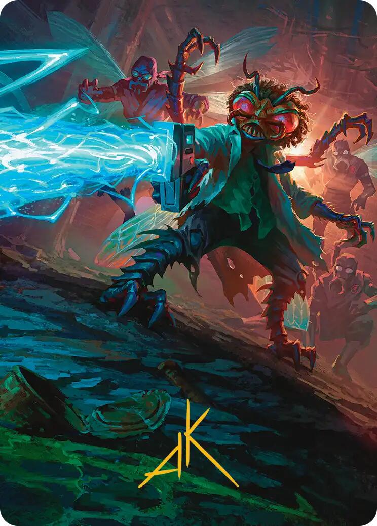 Baxter, Exzzperimental Zzientist Art Card (Gold-Stamped Signature) [Teenage Mutant Ninja Turtles Art Series] | Black Swamp Games