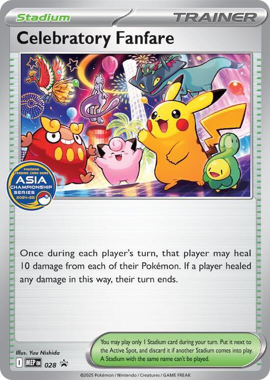 Celebratory Fanfare (028) (Asia Championship Series 24-25) [Mega Evolution Promo] | Black Swamp Games
