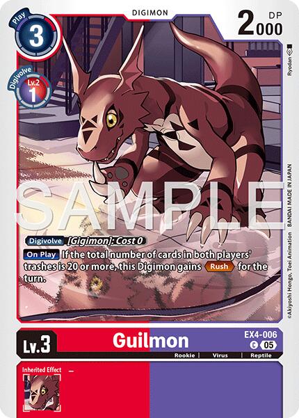 Guilmon [EX4-006] (Foil Reprint) [Advanced Booster Digimon Generation] | Black Swamp Games