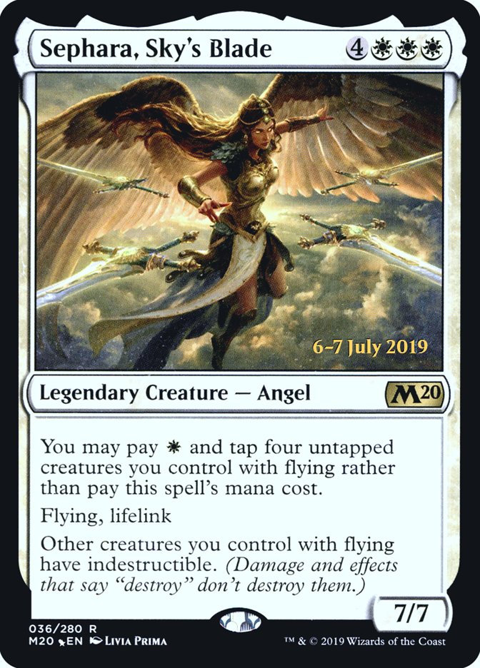 Sephara, Sky's Blade [Core Set 2020 Prerelease Promos] | Black Swamp Games