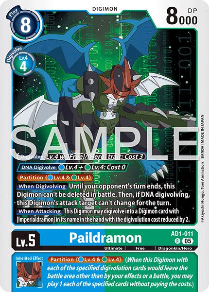 Paildramon [AD1-011] [Advanced Booster Digimon Generation] | Black Swamp Games
