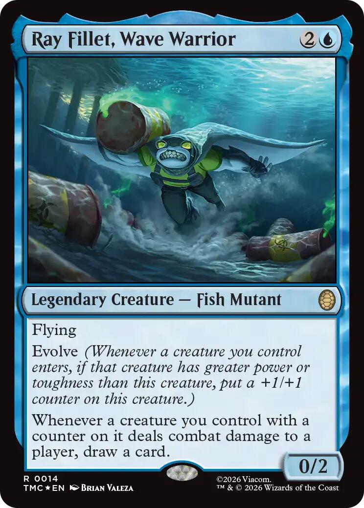 Ray Fillet, Wave Warrior (Surge Foil) [Teenage Mutant Ninja Turtles Commander] | Black Swamp Games