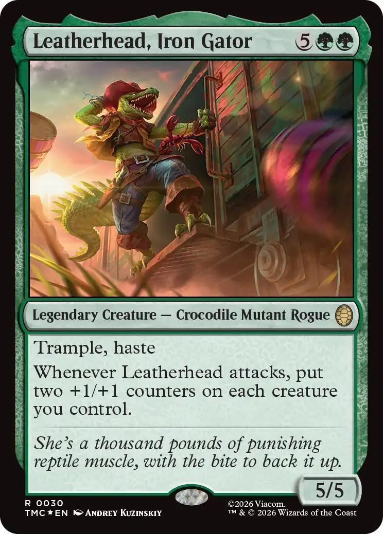 Leatherhead, Iron Gator (Surge Foil) [Teenage Mutant Ninja Turtles Commander] | Black Swamp Games