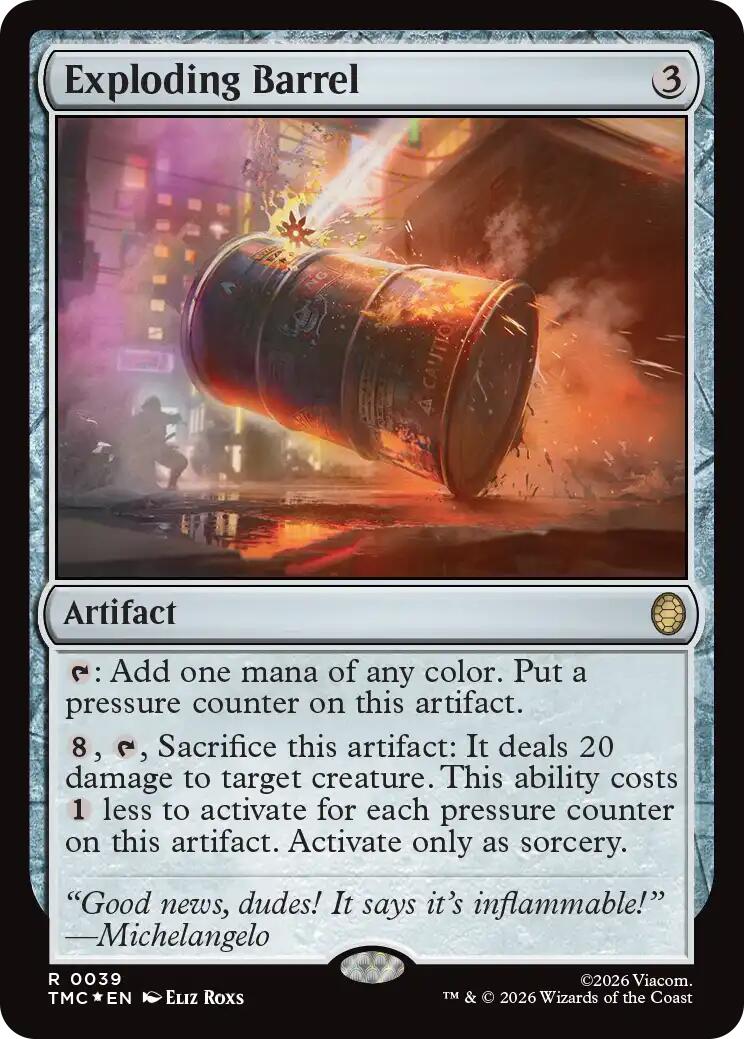 Exploding Barrel (Surge Foil) [Teenage Mutant Ninja Turtles Commander] | Black Swamp Games