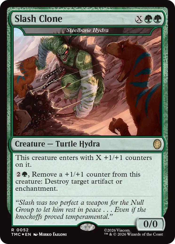 Slash Clone - Steelbane Hydra (Surge Foil) [Teenage Mutant Ninja Turtles Commander] | Black Swamp Games