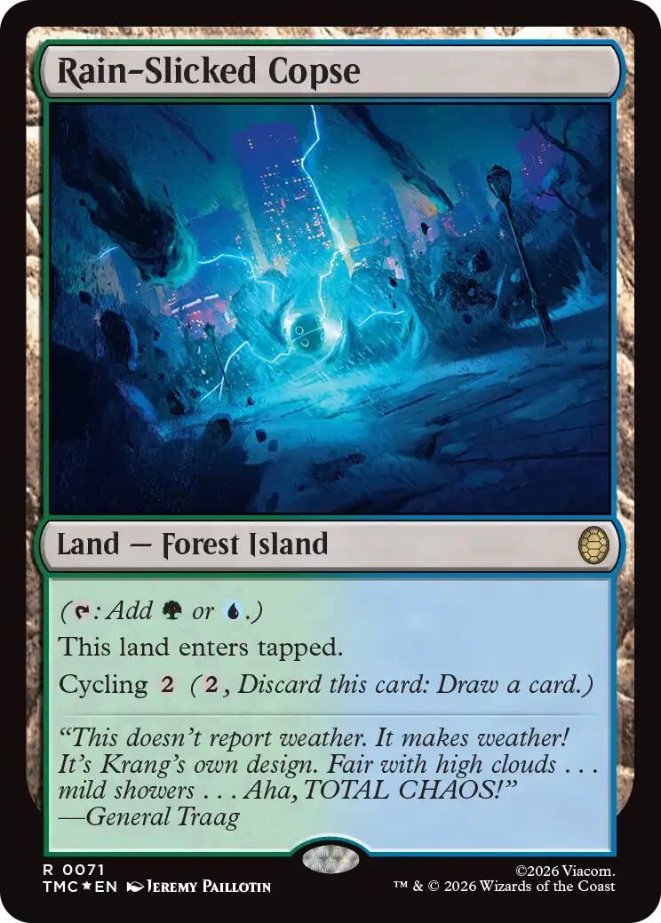 Rain-Slicked Copse (Surge Foil) [Teenage Mutant Ninja Turtles Commander] | Black Swamp Games