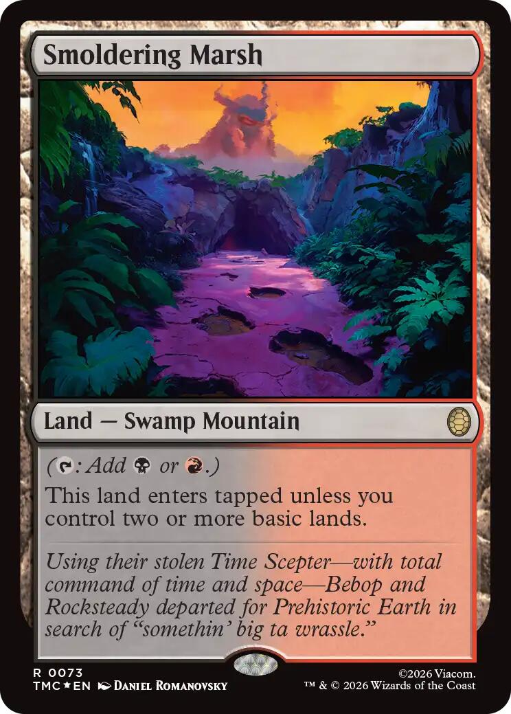 Smoldering Marsh (Surge Foil) [Teenage Mutant Ninja Turtles Commander] | Black Swamp Games