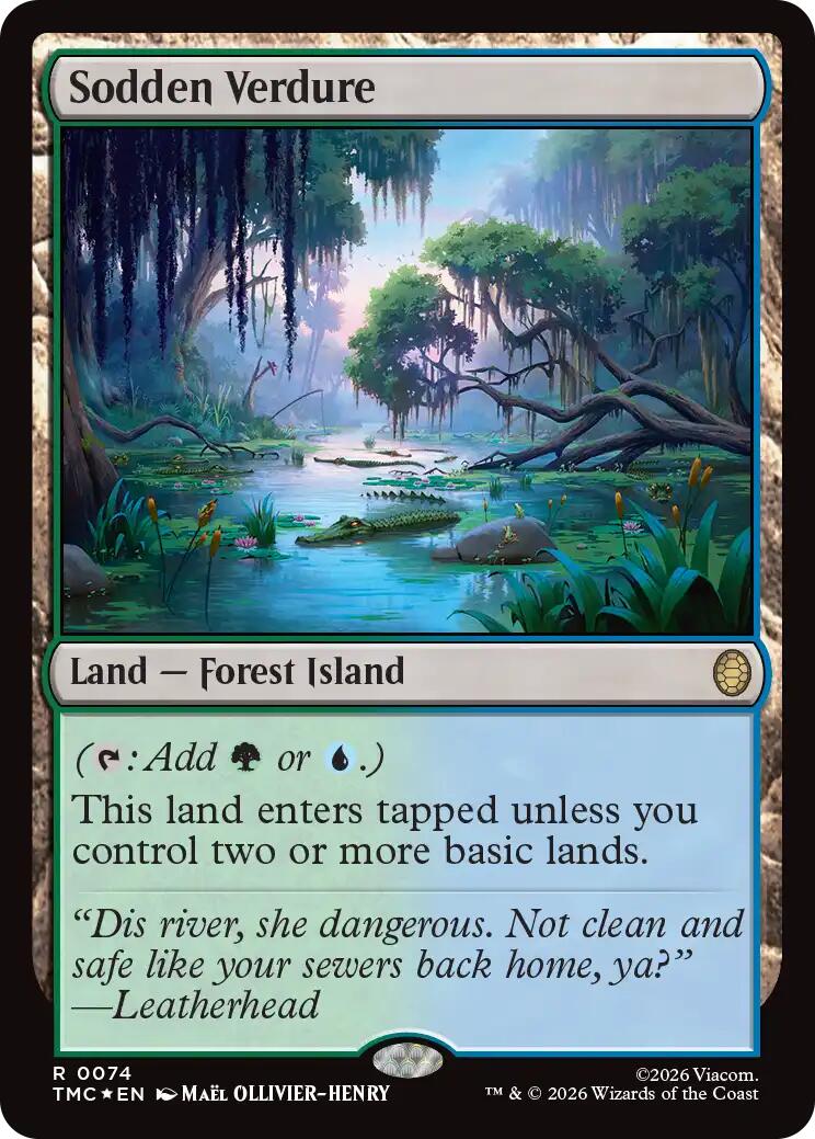 Sodden Verdure (Surge Foil) [Teenage Mutant Ninja Turtles Commander] | Black Swamp Games