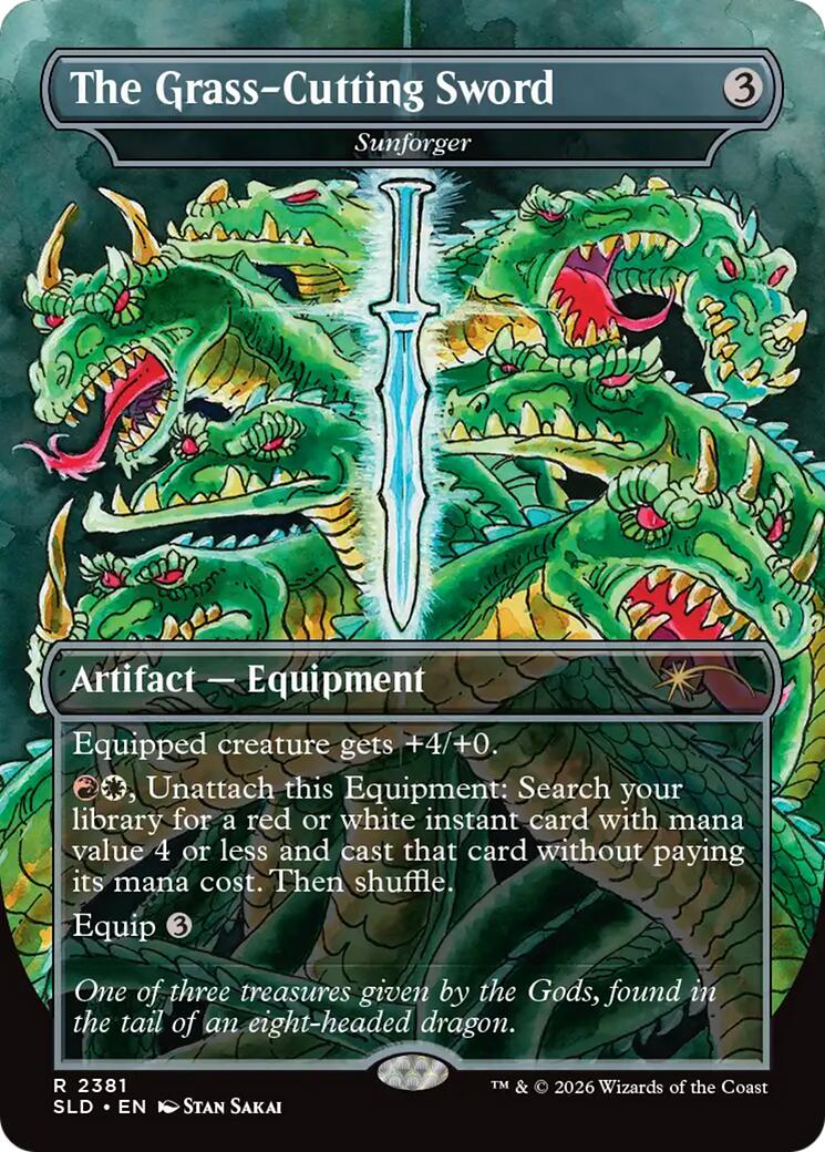 The Grass-Cutting Sword - Sunforger [Secret Lair Drop Series] | Black Swamp Games