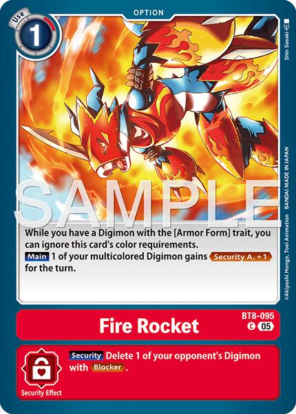 Fire Rocket [BT8-095] (Foil Reprint) [Advanced Booster Digimon Generation] | Black Swamp Games