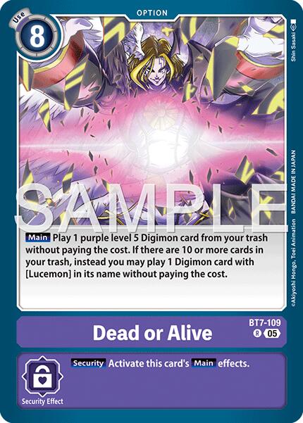 Dead or Alive [BT7-109] (Reprint) [Advanced Booster Digimon Generation] | Black Swamp Games