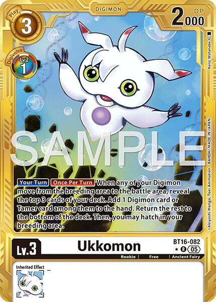 Ukkomon [BT16-082] (Gold Border) [Advanced Booster Digimon Generation] | Black Swamp Games