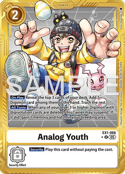 Analog Youth [EX1-066] (Gold Border) [Advanced Booster Digimon Generation] | Black Swamp Games
