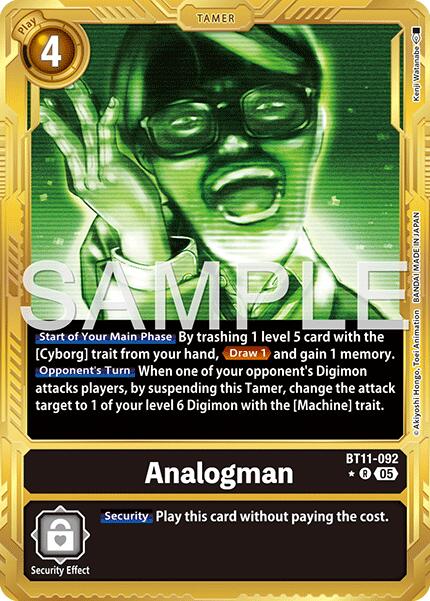 Analogman [BT11-092] (Gold Border) [Advanced Booster Digimon Generation] | Black Swamp Games