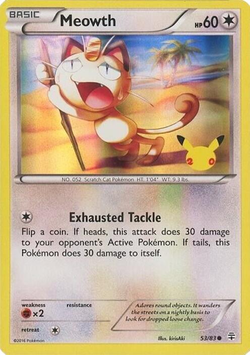 Meowth (053/083) - 53/83 (20th Anniversary) [Miscellaneous Cards] | Black Swamp Games