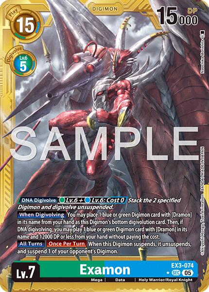 Examon [EX3-074] (Gold Border) [Advanced Booster Digimon Generation] | Black Swamp Games