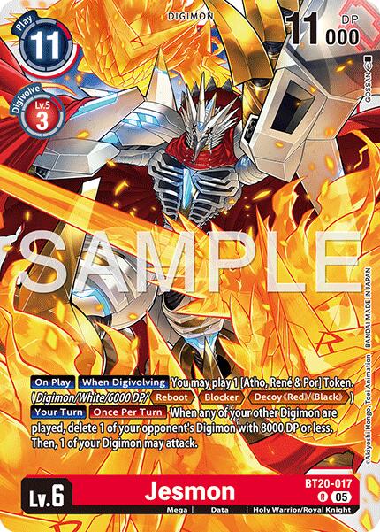 Jesmon [BT20-017] (Reprint) [Advanced Booster Digimon Generation] | Black Swamp Games