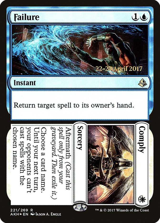 Failure // Comply [Amonkhet Prerelease Promos] | Black Swamp Games