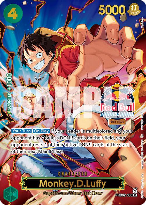 Monkey.D.Luffy (Red Bull Double Don!!) (Winner) (Textured) [One Piece Promotion Cards] | Black Swamp Games