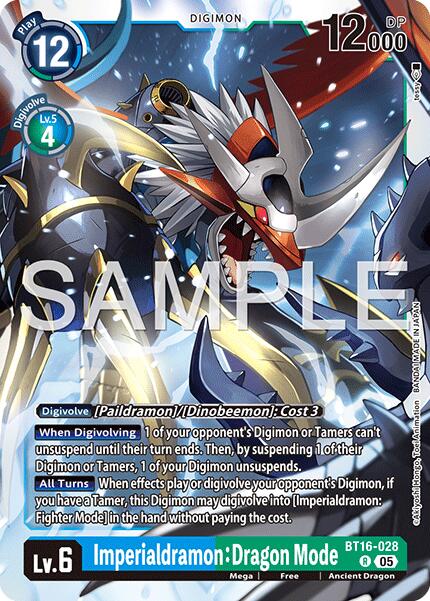 Imperialdramon: Dragon Mode [BT16-028] (Reprint) [Advanced Booster Digimon Generation] | Black Swamp Games