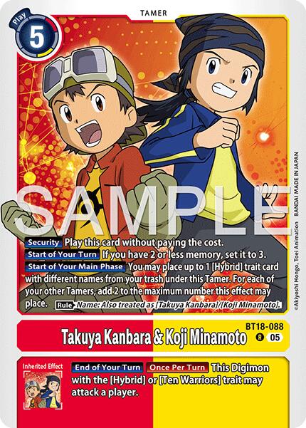 Takuya Kanbara & Koji Minamoto [BT18-088] (Reprint) [Advanced Booster Digimon Generation] | Black Swamp Games