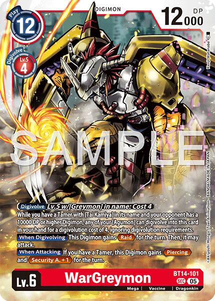 WarGreymon [BT14-101] (Reprint) [Advanced Booster Digimon Generation] | Black Swamp Games