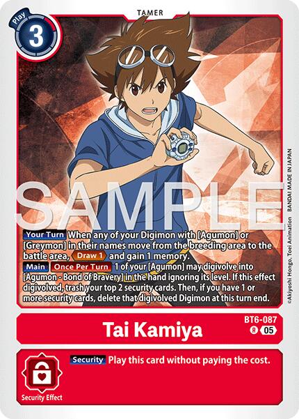 Tai Kamiya [BT6-087] (Reprint) [Advanced Booster Digimon Generation] | Black Swamp Games