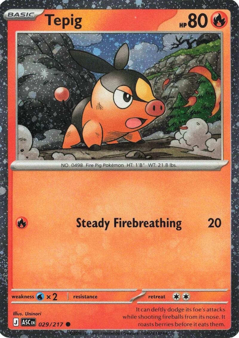 Tepig (029/217) (Cosmos Holo) [Miscellaneous Cards] | Black Swamp Games