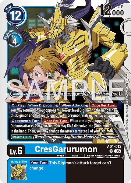 CresGarurumon [AD1-012] [Advanced Booster Digimon Generation] | Black Swamp Games