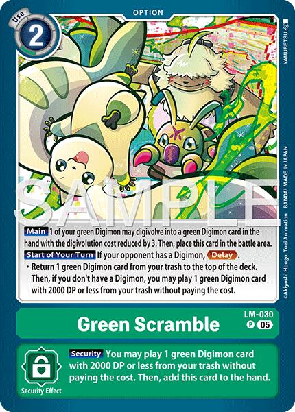 Green Scramble [LM-030] (Reprint) [Advanced Booster Digimon Generation] | Black Swamp Games