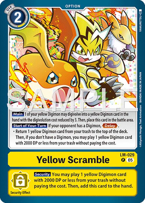 Yellow Scramble [LM-029] (Reprint) [Advanced Booster Digimon Generation] | Black Swamp Games