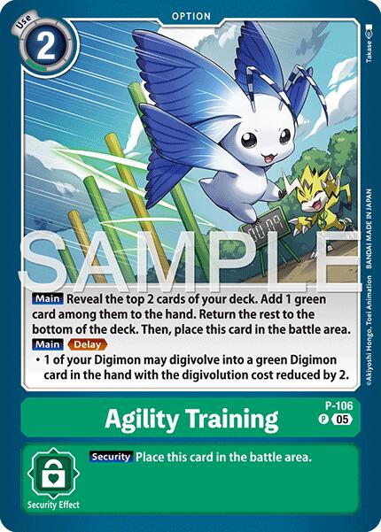 Agility Training [P-106] (Reprint) [Advanced Booster Digimon Generation] | Black Swamp Games