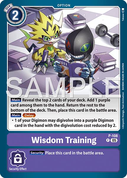 Wisdom Training [P-108] (Reprint) [Advanced Booster Digimon Generation] | Black Swamp Games