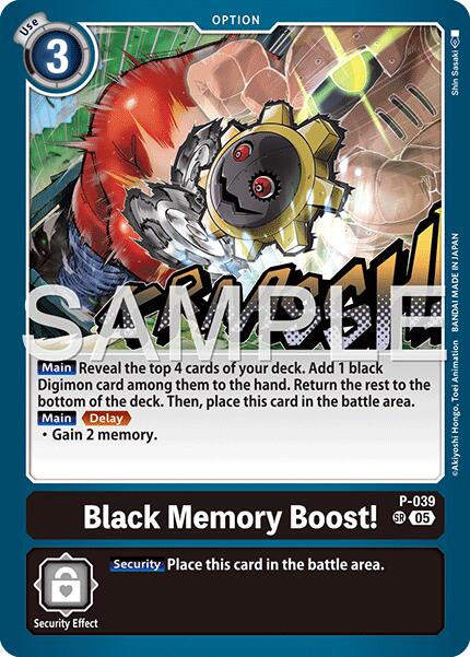Black Memory Boost! [P-039] (Reprint) [Advanced Booster Digimon Generation] | Black Swamp Games