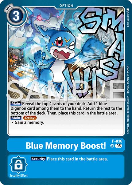 Blue Memory Boost! [P-036] (Reprint) [Advanced Booster Digimon Generation] | Black Swamp Games
