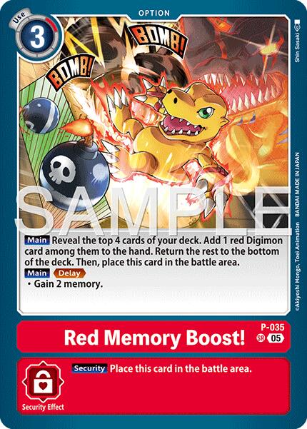 Red Memory Boost! [P-035] (Reprint) [Advanced Booster Digimon Generation] | Black Swamp Games