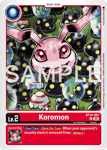 Koromon [BT14-001] - BT14-001 (Reprint) [Advanced Booster Digimon Generation] | Black Swamp Games