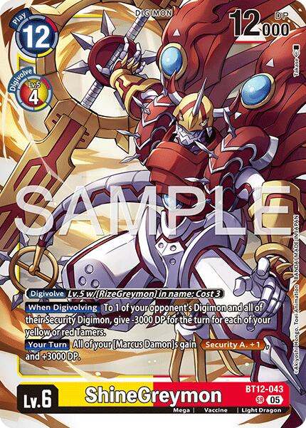 ShineGreymon [BT12-043] - BT12-043 (Reprint) [Advanced Booster Digimon Generation] | Black Swamp Games