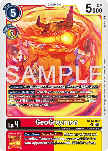 Geogreymon [BT13-012] - BT13-012 (Reprint) [Advanced Booster Digimon Generation] | Black Swamp Games