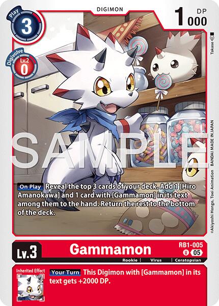 Gammamon [RB1-005] - RB1-005 (Reprint) [Advanced Booster Digimon Generation] | Black Swamp Games