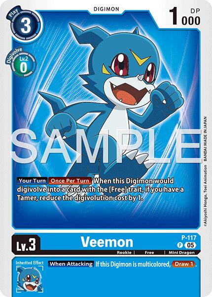 Veemon [P-117] - P-117 (Reprint) [Advanced Booster Digimon Generation] | Black Swamp Games