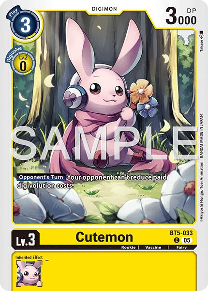 Cutemon [BT5-033] (Reprint) [Advanced Booster Digimon Generation] | Black Swamp Games