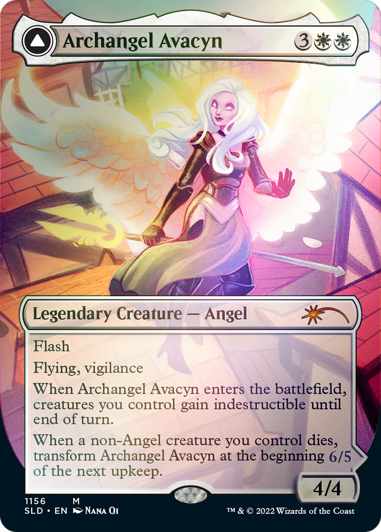 Archangel Avacyn // Avacyn, the Purifier (Borderless) [Secret Lair: From Cute to Brute] | Black Swamp Games