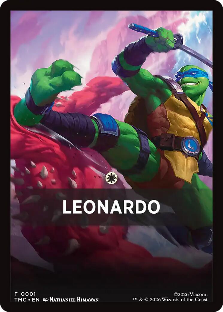 Leonardo Theme Card [Teenage Mutant Ninja Turtles Commander Tokens] | Black Swamp Games