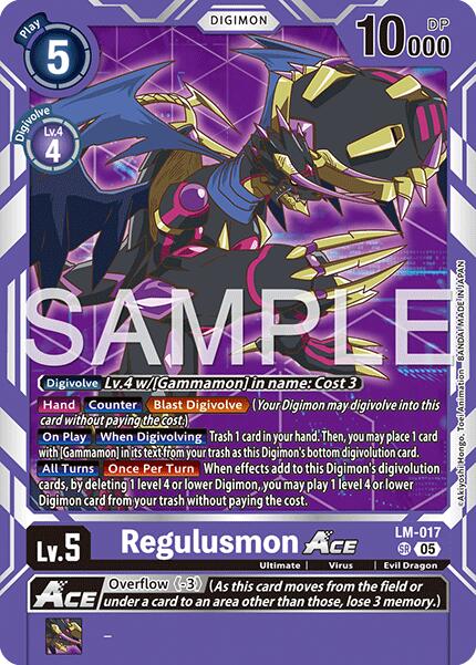 Regulusmon ACE [LM-017] (Reprint) [Advanced Booster Digimon Generation] | Black Swamp Games