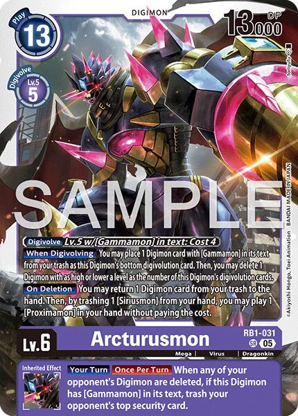 Arcturusmon [RB1-031] (Reprint) [Advanced Booster Digimon Generation] | Black Swamp Games