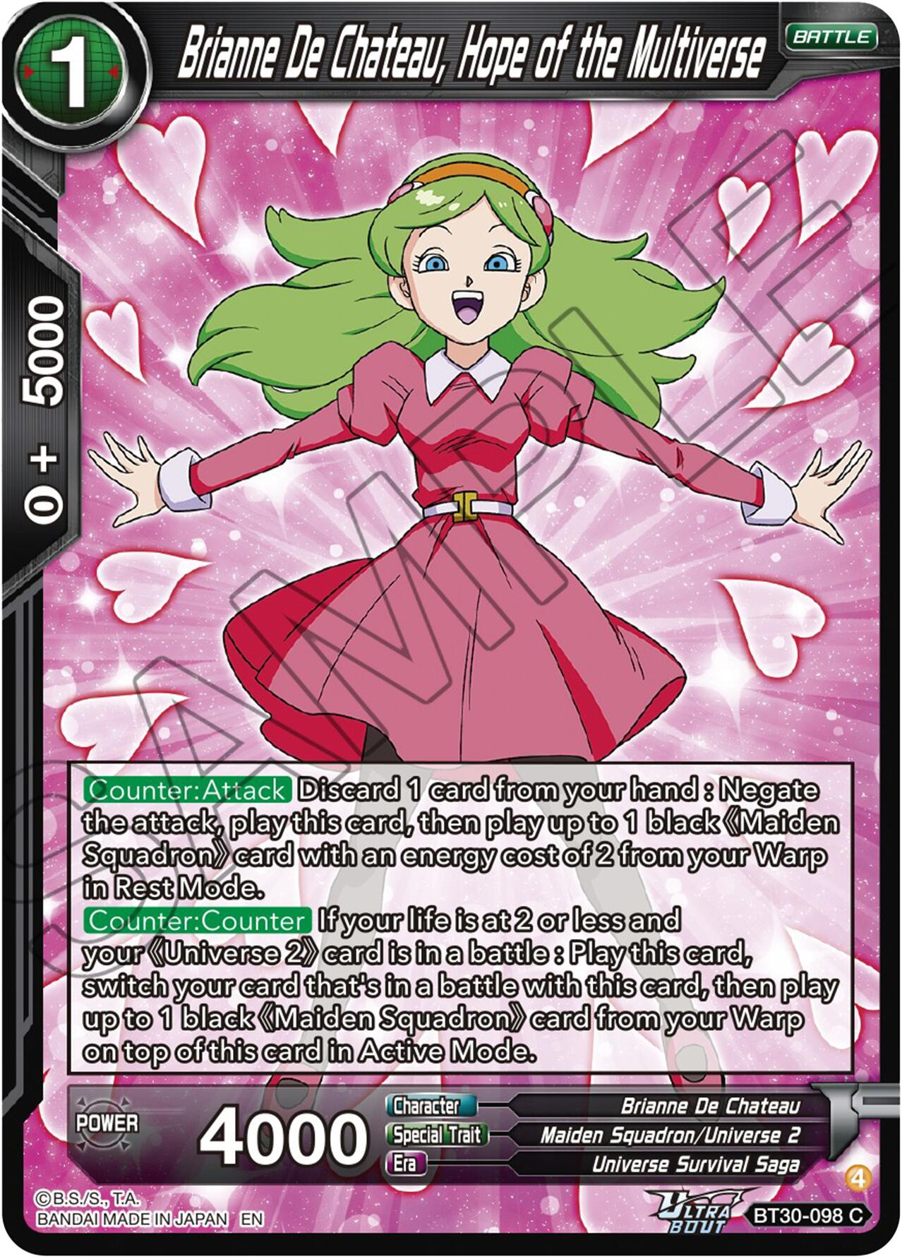 Brianne De Chateau, Hope of the Multiverse (BT30-098) [Three Glorious Fighters] | Black Swamp Games