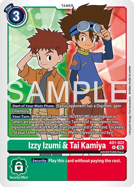 Izzy Izumi & Tai Kamiya [AD1-022] [Advanced Booster Digimon Generation] | Black Swamp Games
