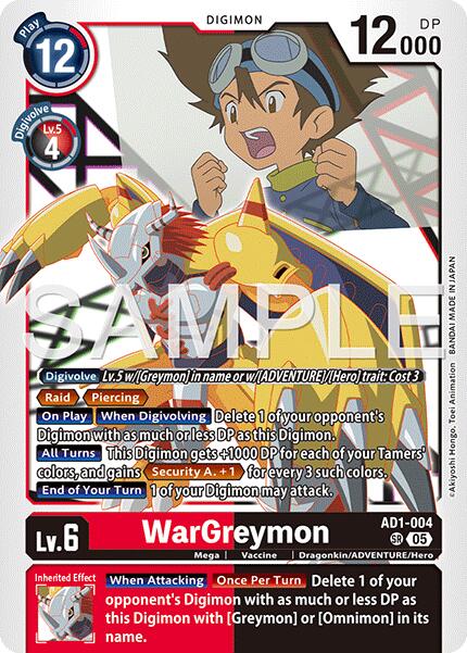 WarGreymon [AD1-004] [Advanced Booster Digimon Generation] | Black Swamp Games
