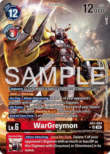 WarGreymon [AD1-004] (Alternate Art) [Advanced Booster Digimon Generation] | Black Swamp Games